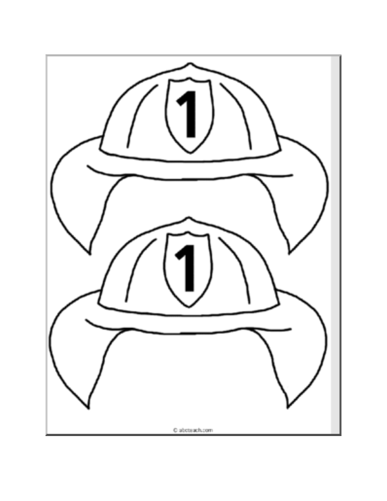 Free printable firefighter hat template