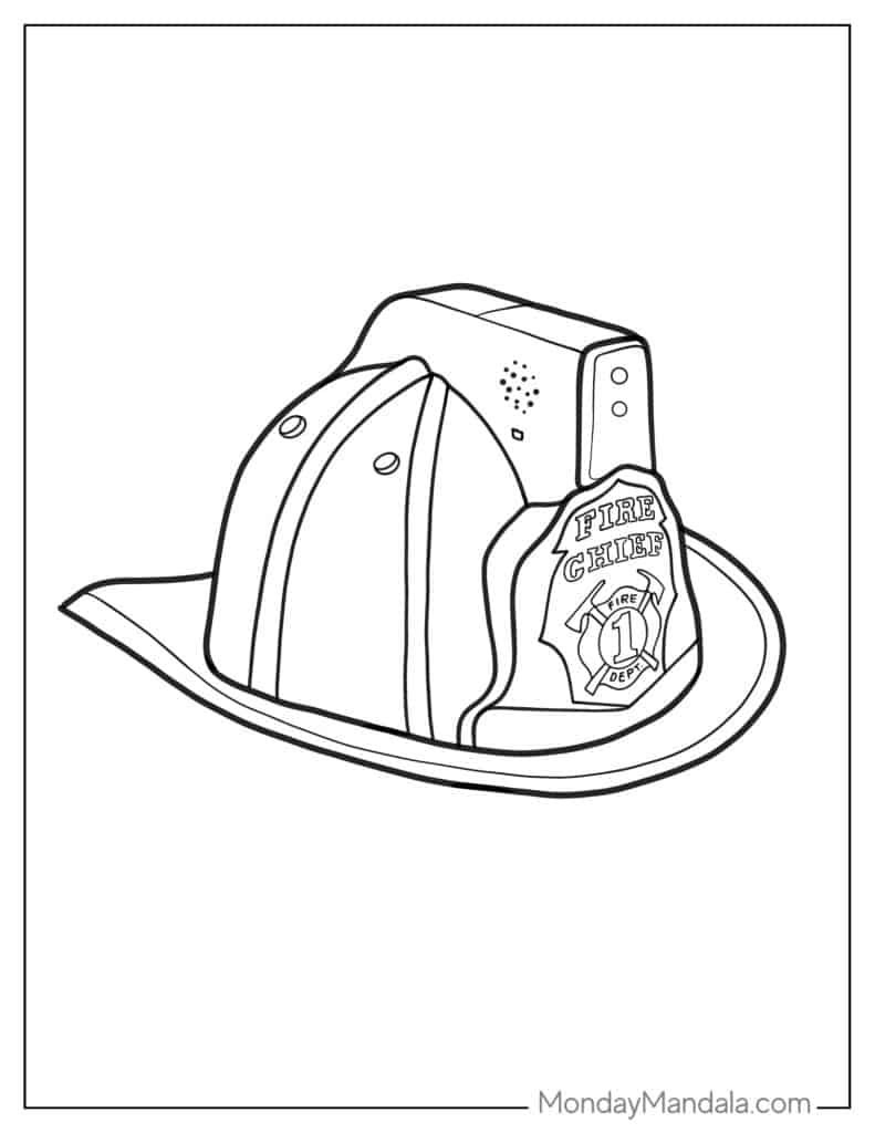 Firefighter coloring pages free pdf printables