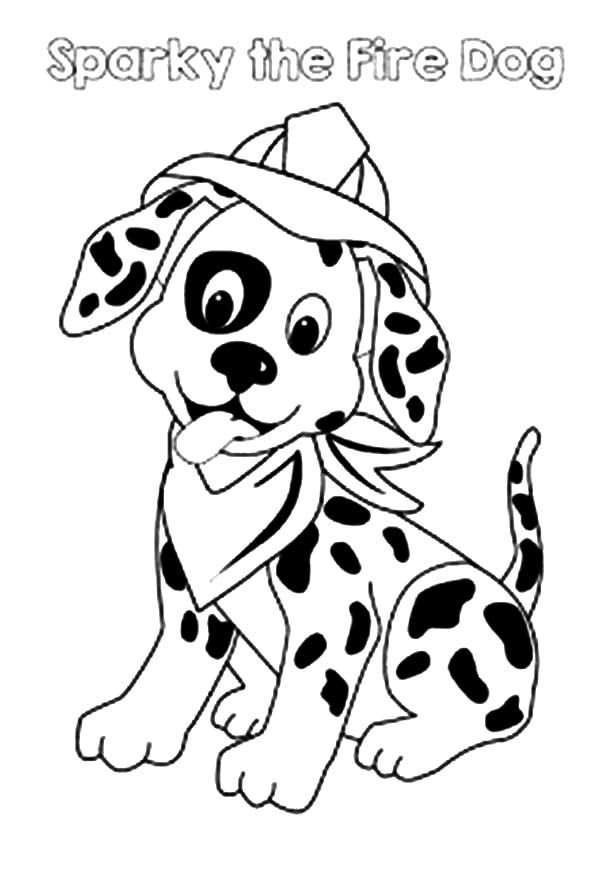 Free printable color book pages for kids fireman dalmations dalmatian dog coloring page