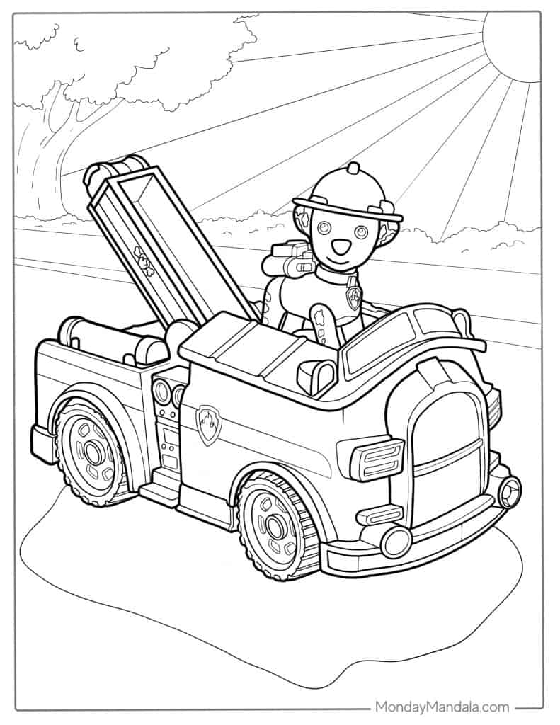 Fire truck coloring pages free pdf printables