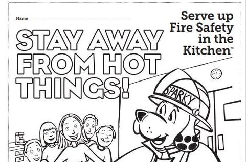 Sparky the fire dog on x nfpas new âstay away from hot thingsâ coloring sheet is sure to inspire creativity download yours here httpstcoqftak available in english french and spanish for more