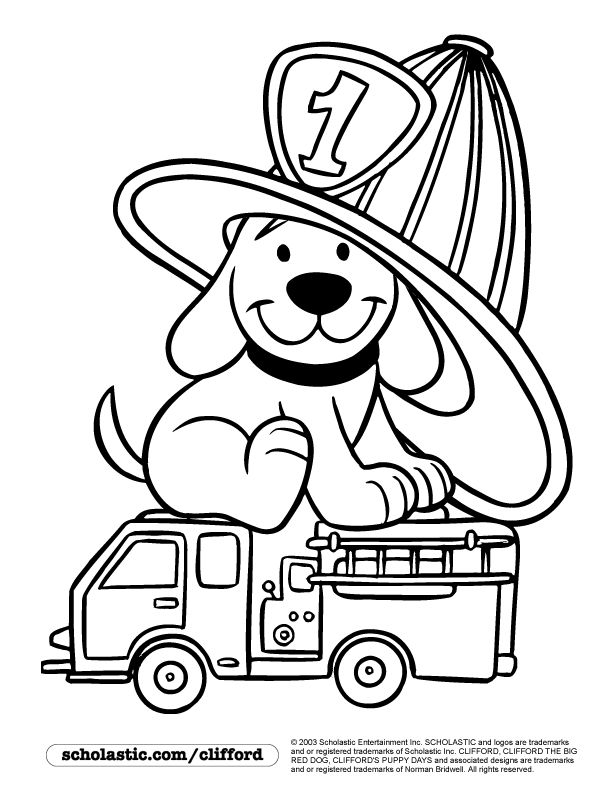 Firedog clifford coloring page coloring pages minion coloring pages truck coloring pages