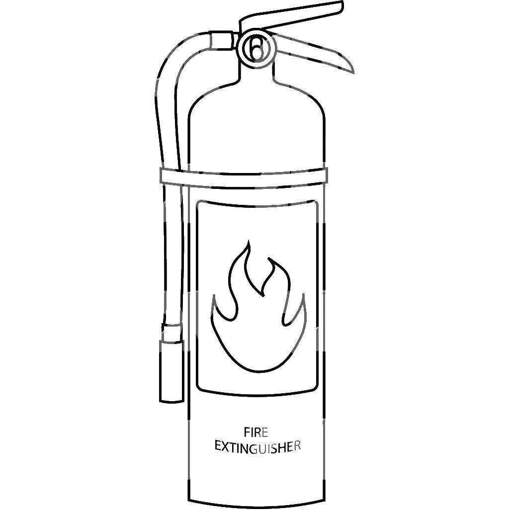 Online coloring pages extinguish coloring page a fire extinguisher fire