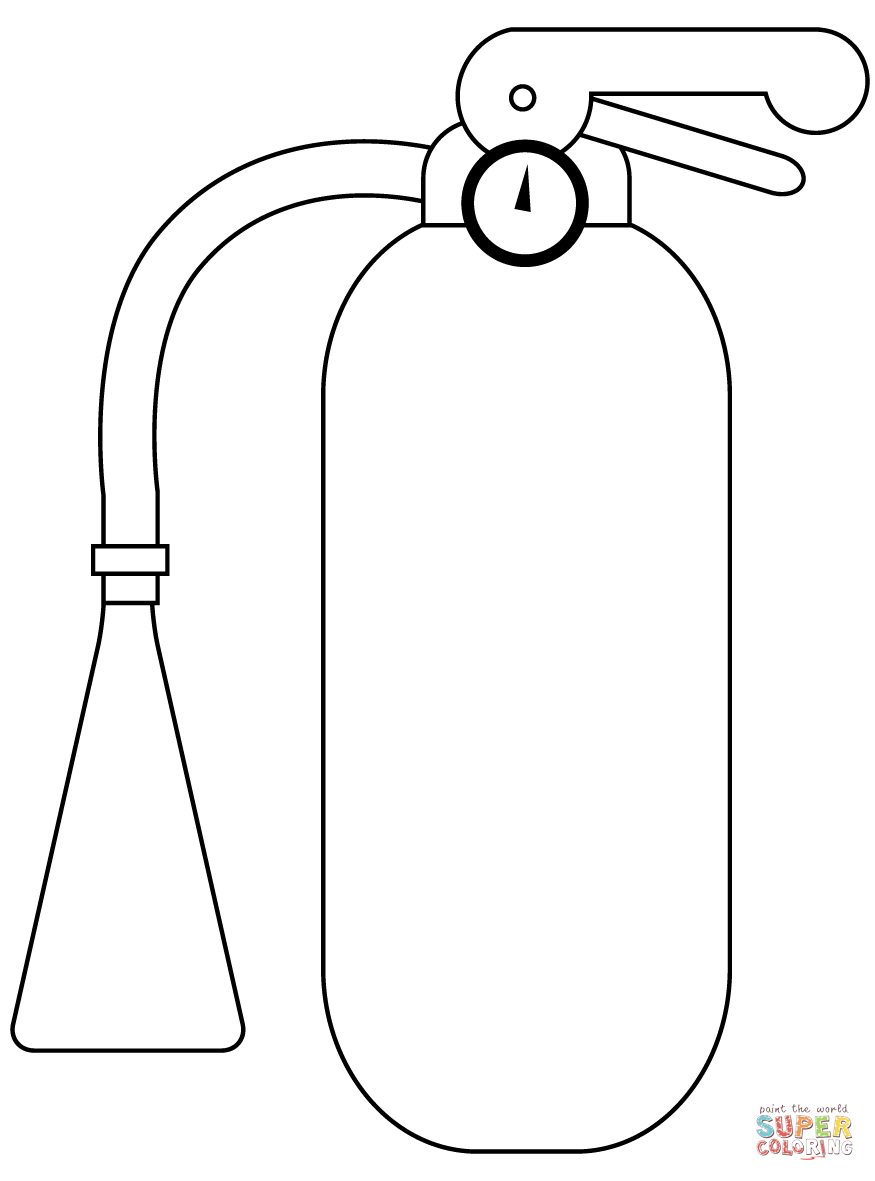 Fire extinguisher coloring page free printable coloring pages