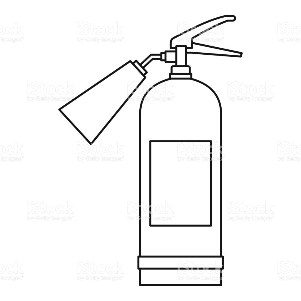 Fire extinguisher worksheet for colouring extintor molde