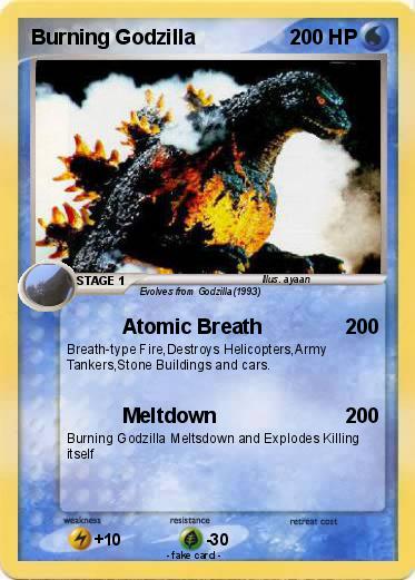 Pokemon burning godzilla