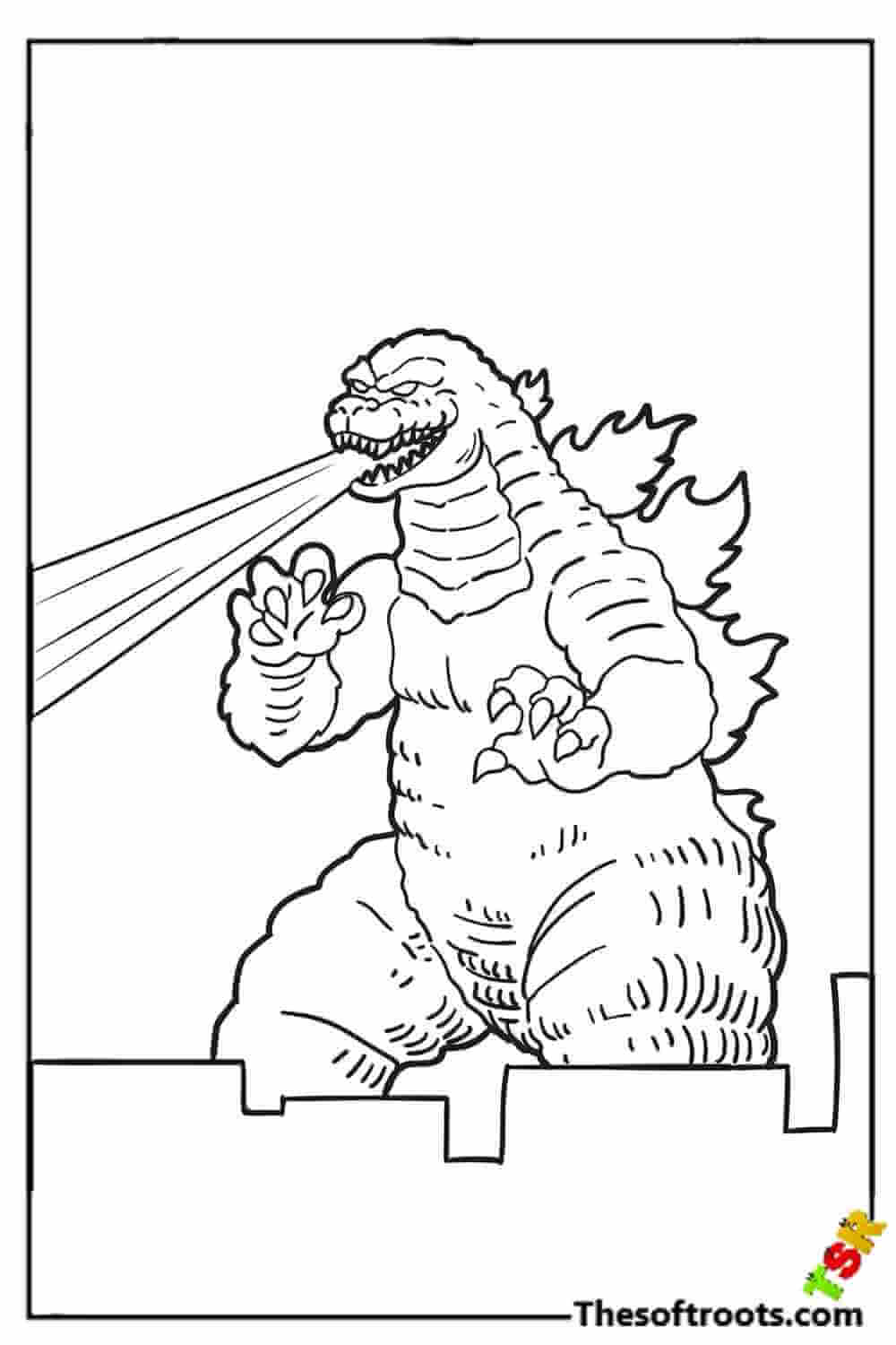 Godzilla coloring pages kids coloring pages