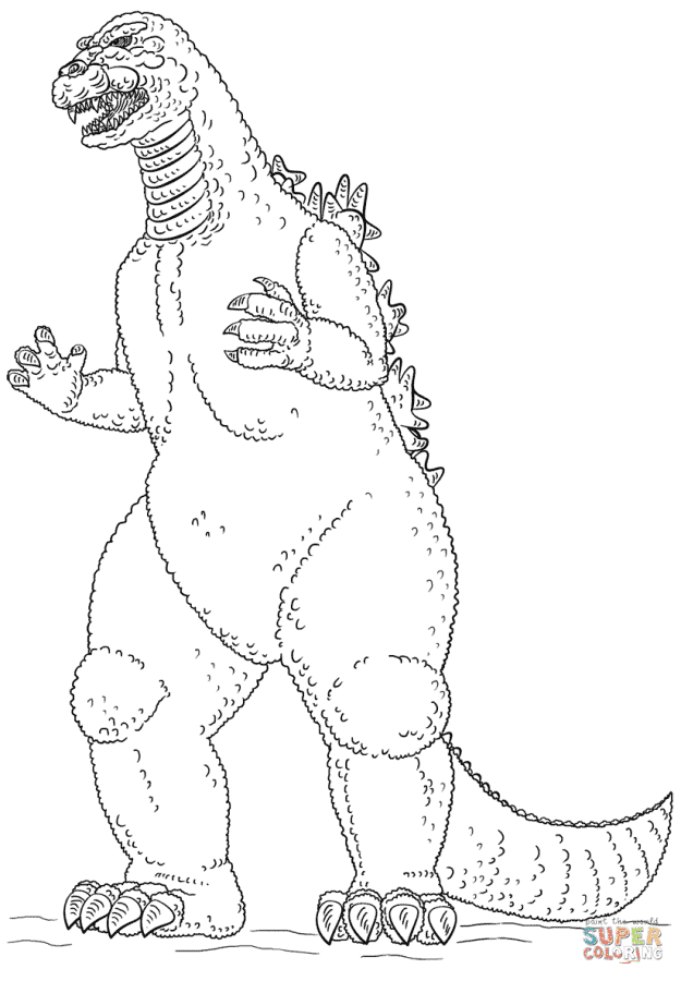 Free godzilla coloring pages