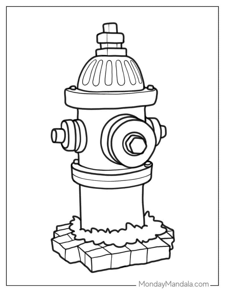 Firefighter coloring pages free pdf printables