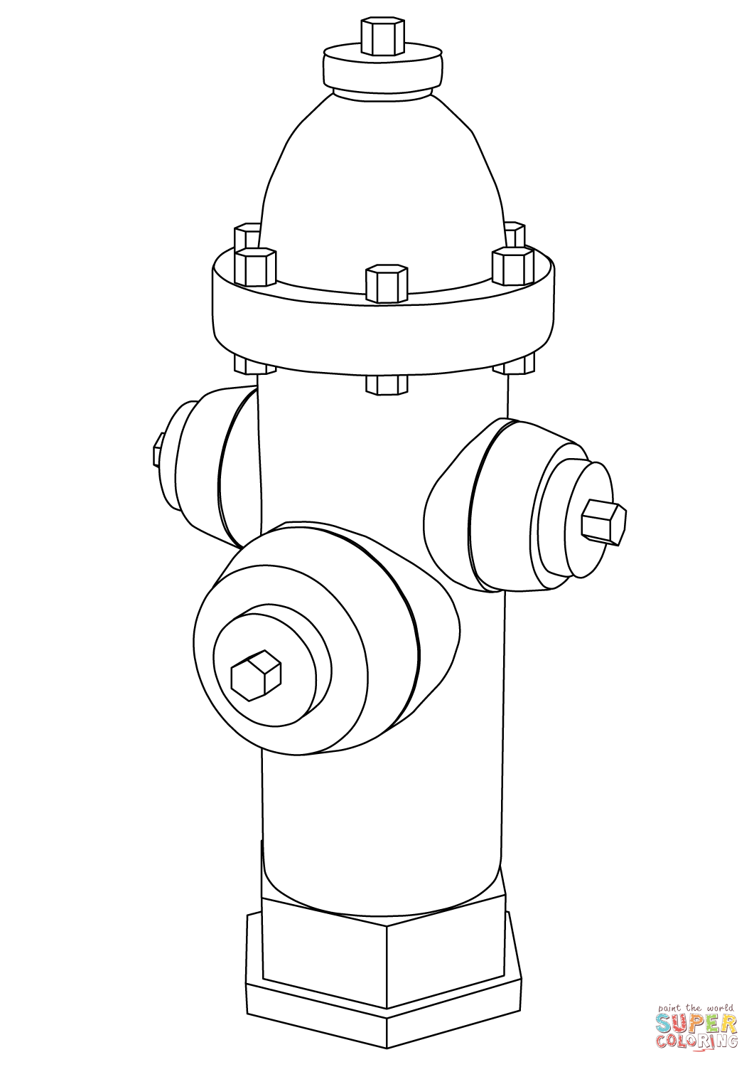 Fire hydrant coloring page free printable coloring pages