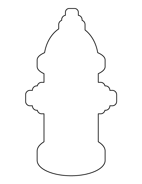 Printable fire hydrant template