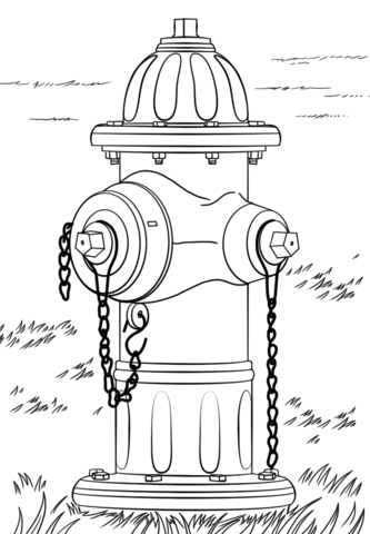 Fire hydrant coloring page free printable coloring pages