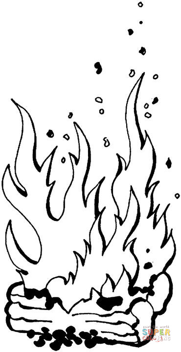 Burning logs coloring page free printable coloring pages