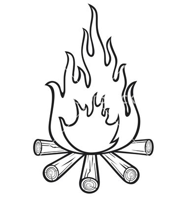 Campfire campfire drawing cartoon coloring pages