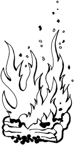 Burning logs coloring page free printable coloring pages