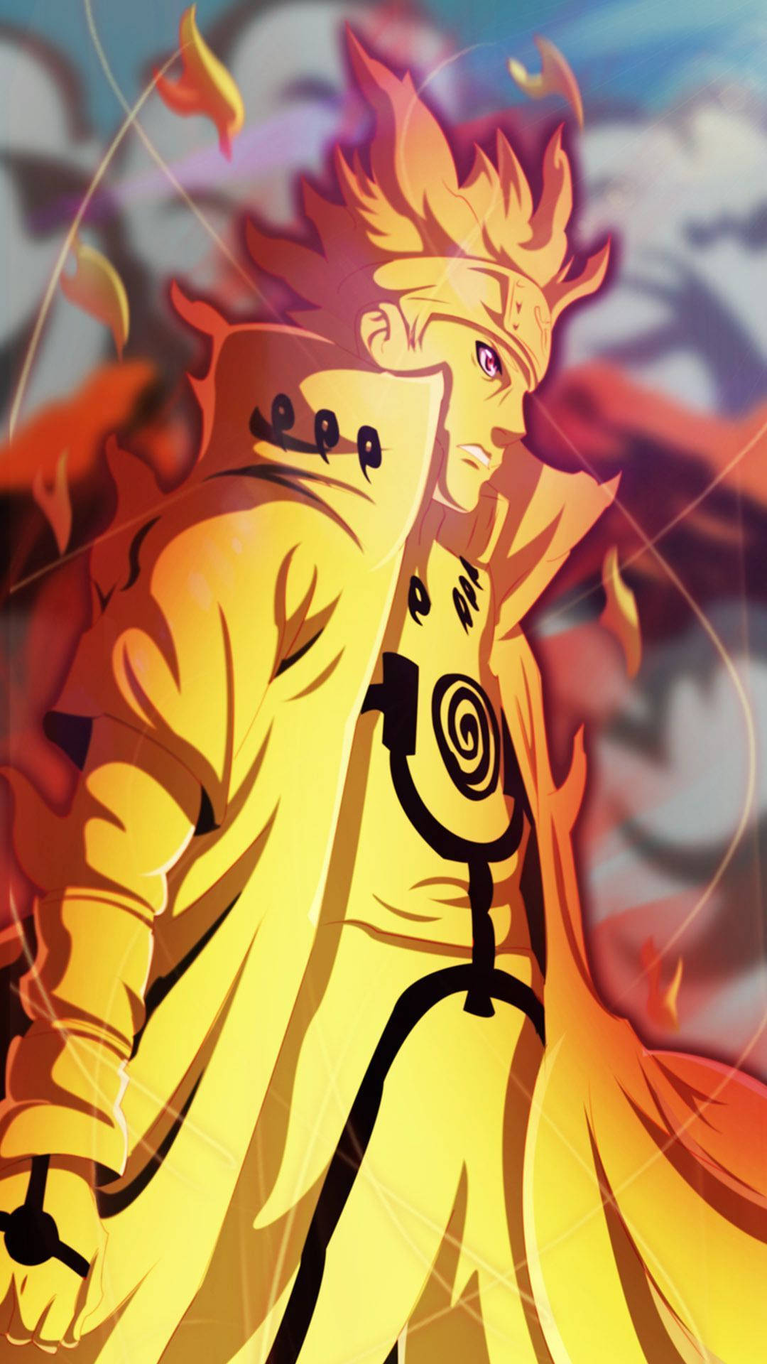 Download minato surrounding with fire wallpaper