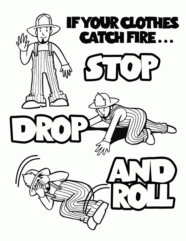 Fire prevention coloring pages