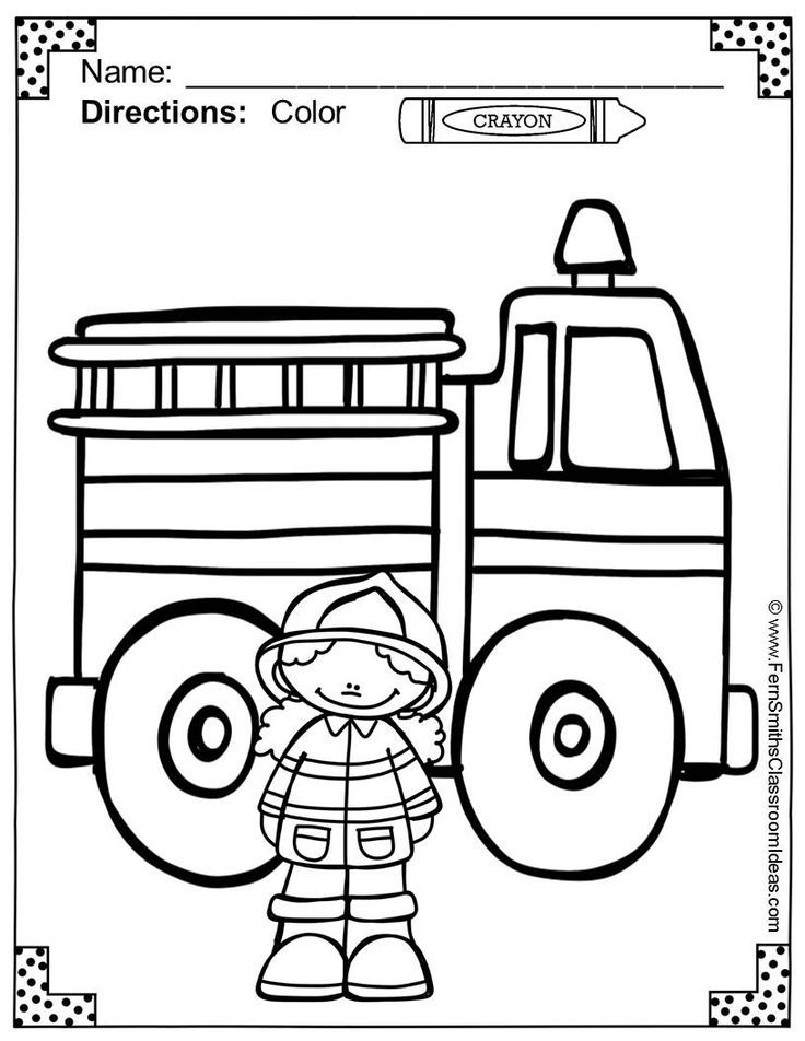 Fire prevention coloring pages