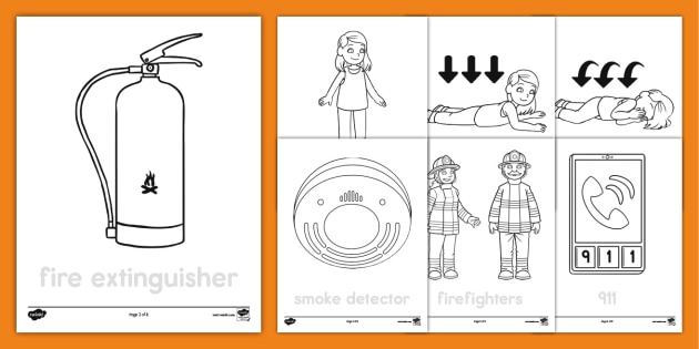 Fire safety coloring pages special ed resource us