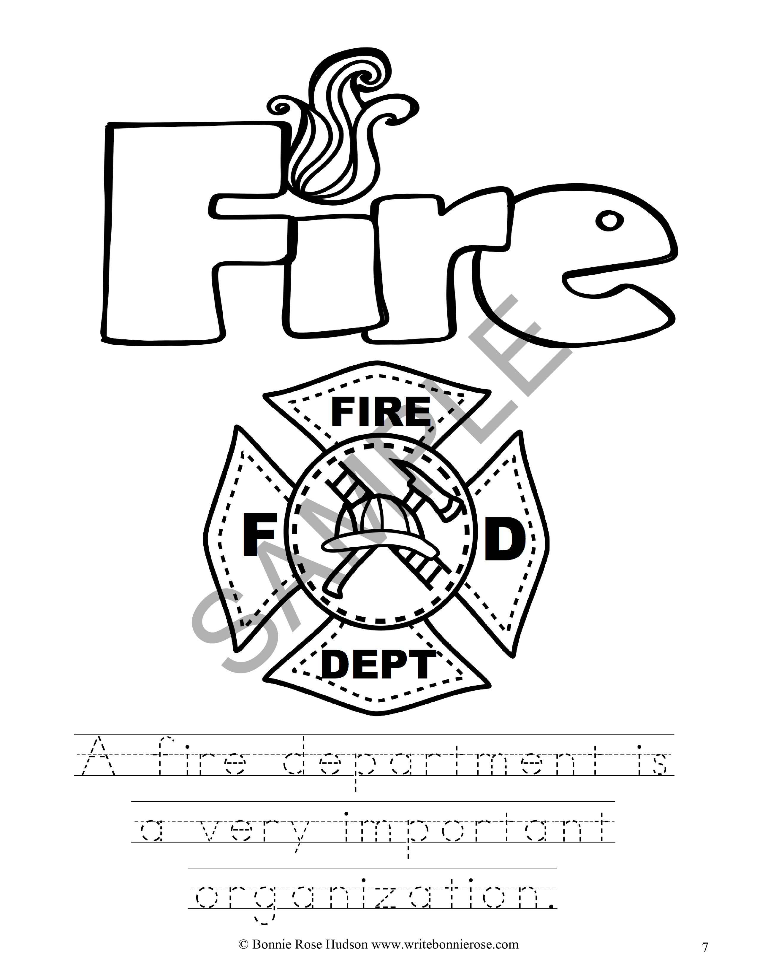 Fire safety fighting and prevention coloring book