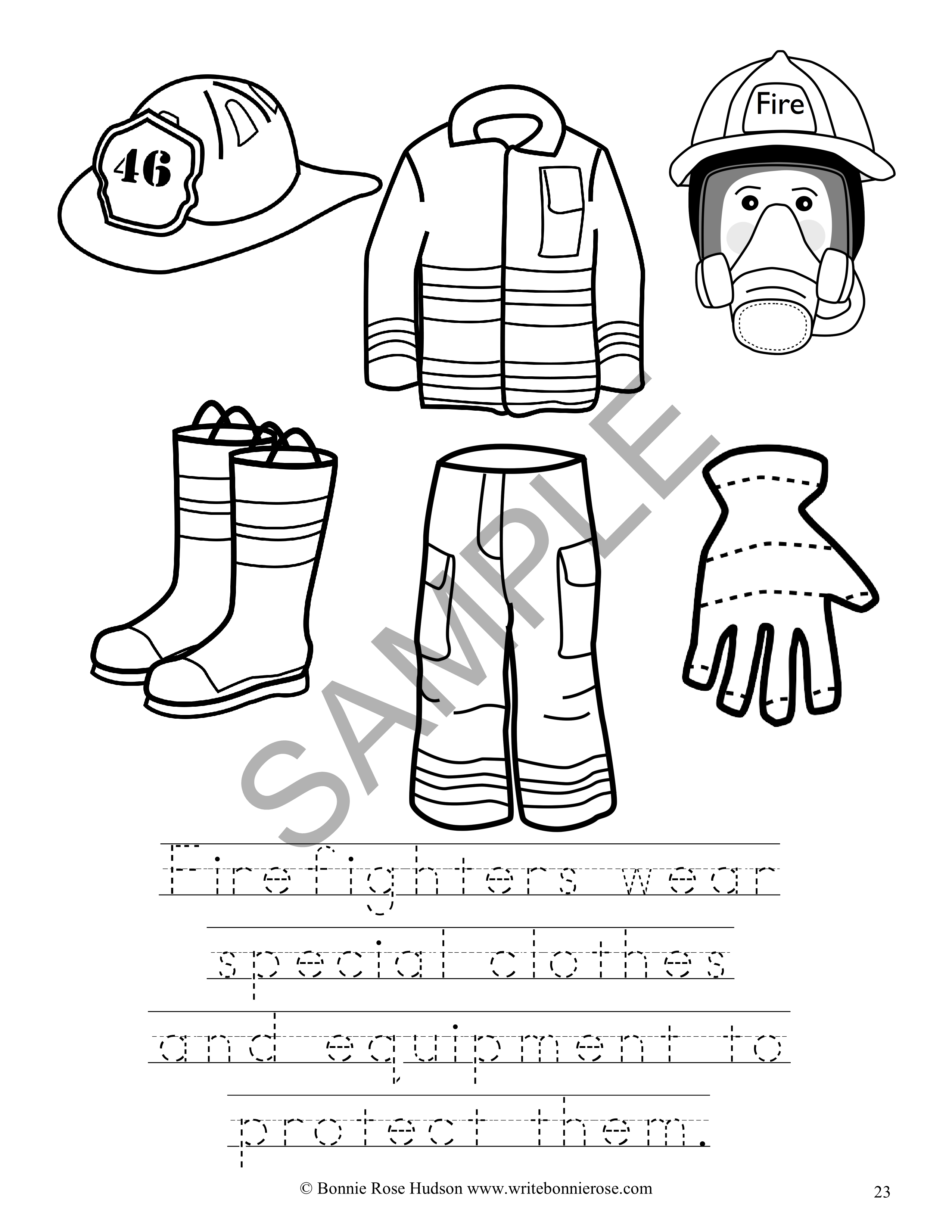 Fire safety fighting and prevention coloring book