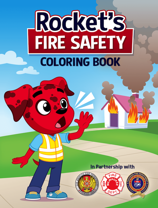 Rockets fire safety coloring book english