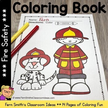 Fire safety coloring pages dollar deal by fern smiths classroom ideas