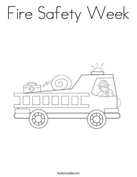 Fire safety week coloring page