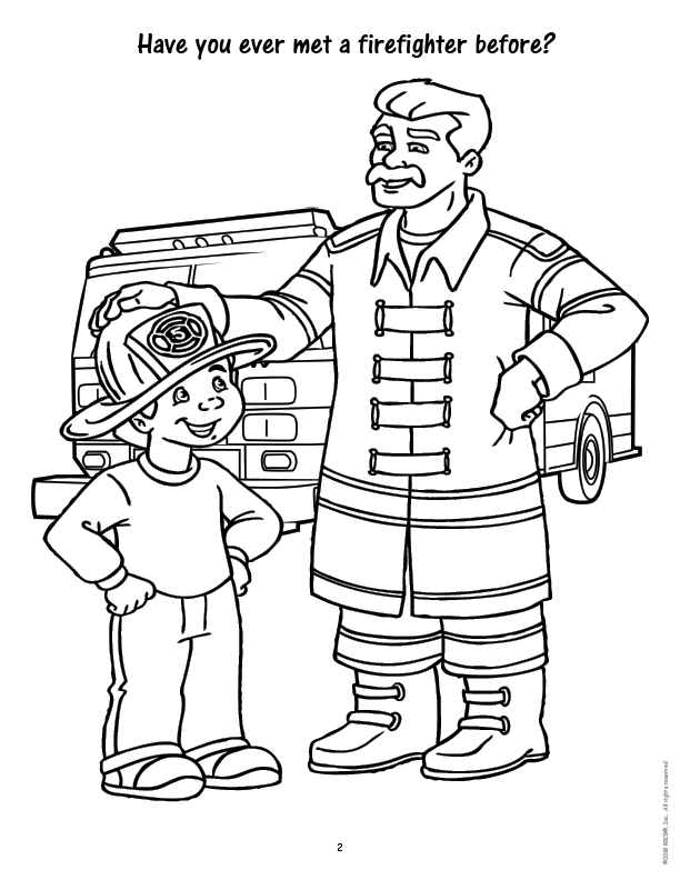 Fire safety imprint coloring book