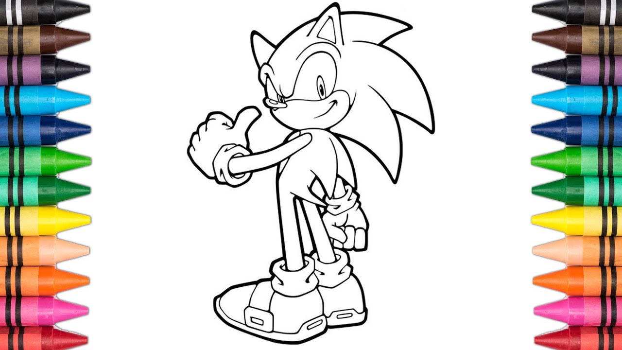 Sonic the hedgehog coloring page