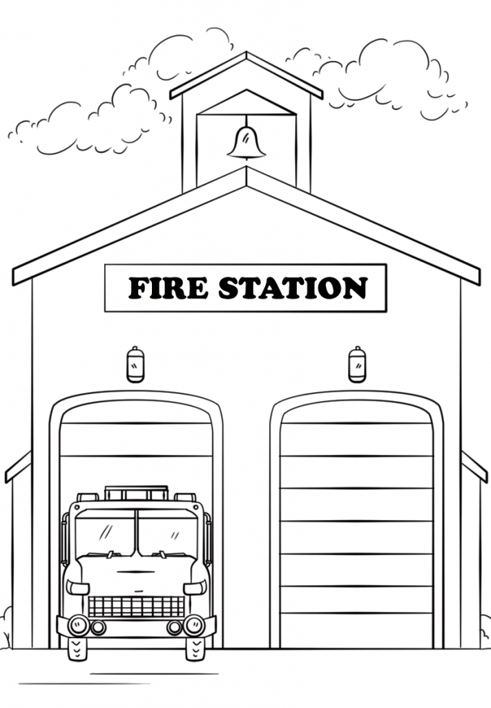 Fire coloring pages