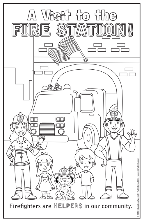 A visit to the fire station color me poster fire safety for life