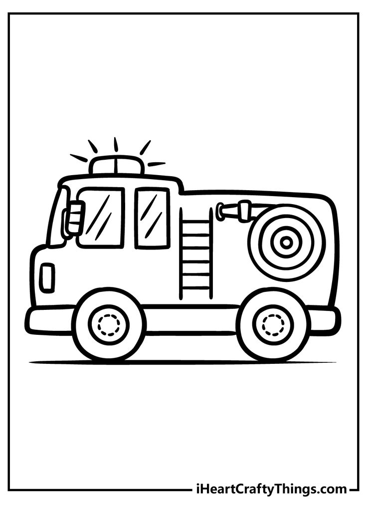 Fire truck coloring pages truck coloring pages fire trucks fire truck craft