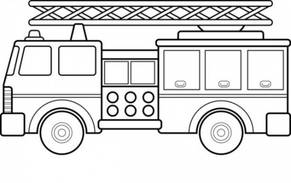 Get this free fire truck coloring page for kids