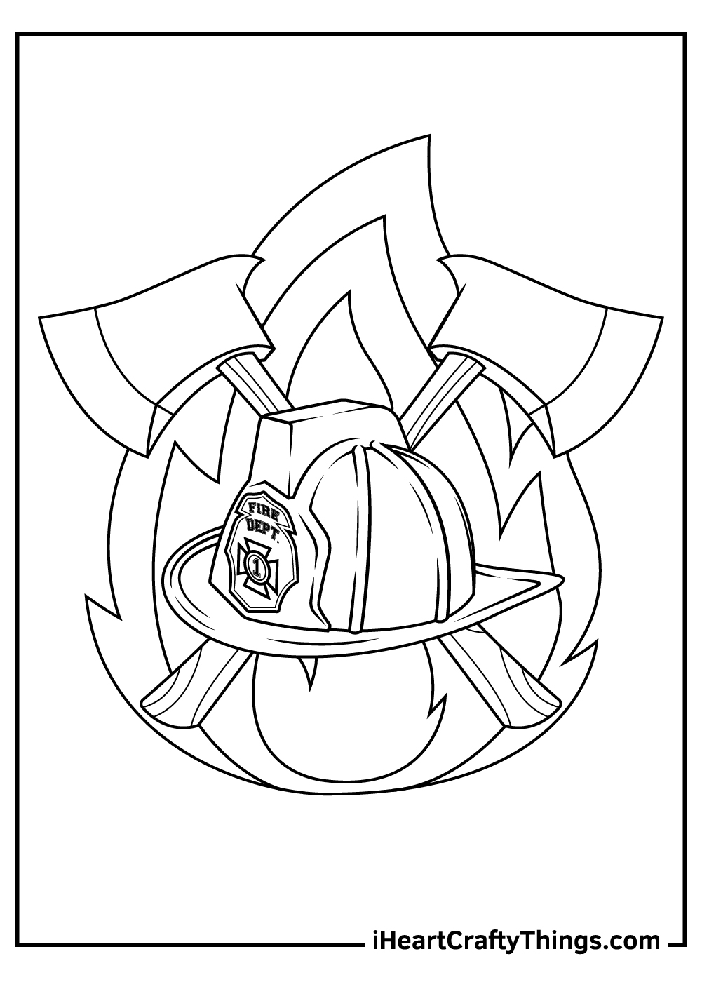 Fire department coloring pages free printables