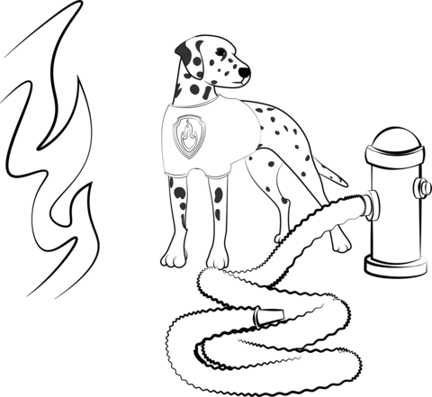 Fire dog coloring page free printable coloring pages