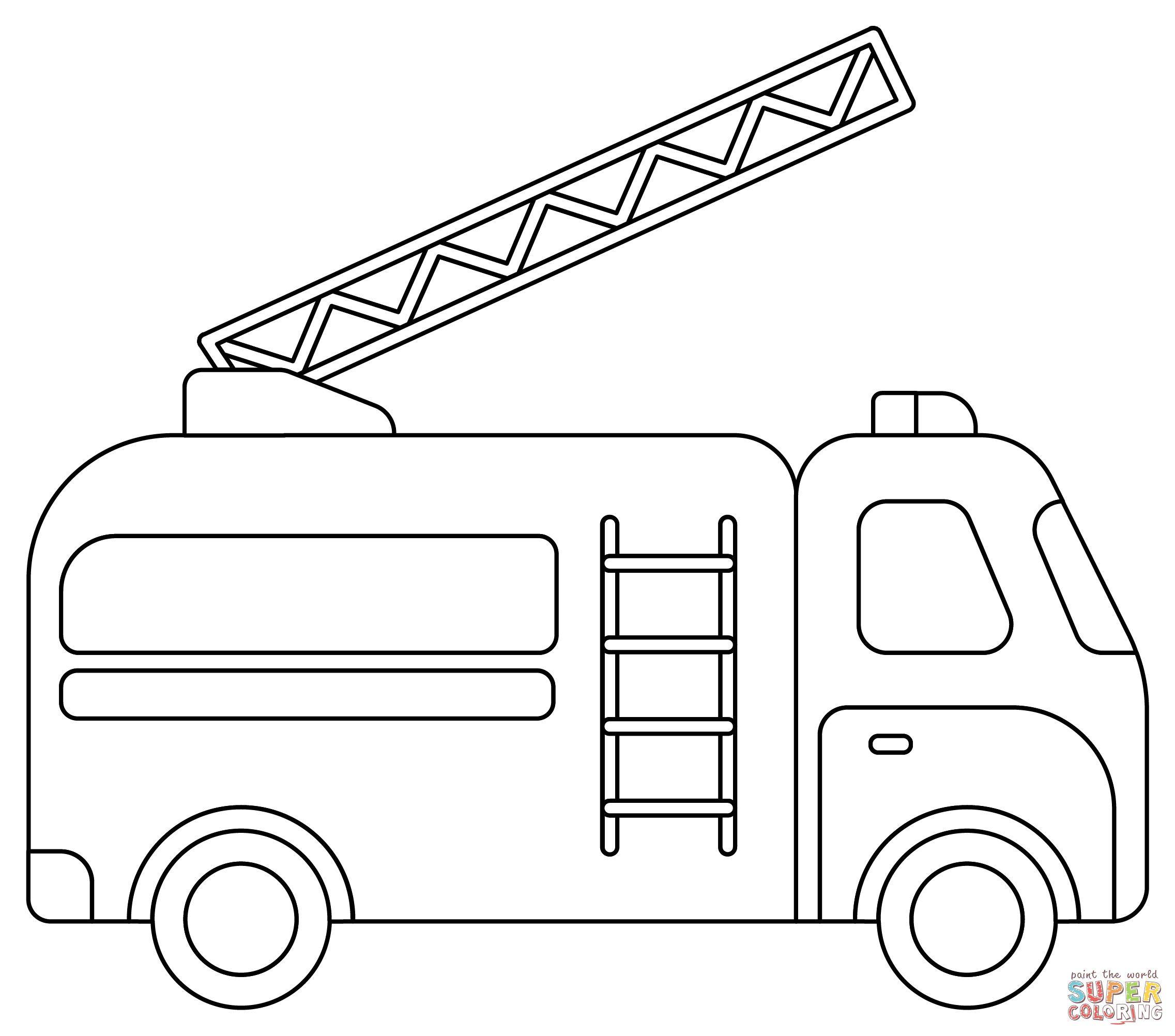 Fire truck coloring page free printable coloring pages