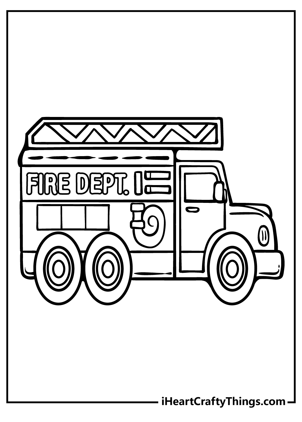 Fire truck coloring pages free printables