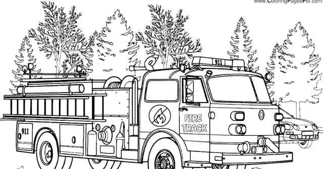 Fire truck coloring pages for adults rcoloringpagespdf
