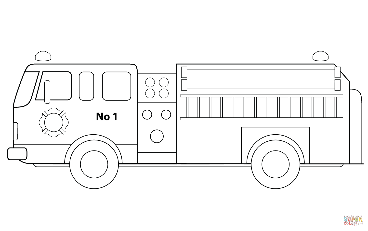 Fire engine coloring page free printable coloring pages