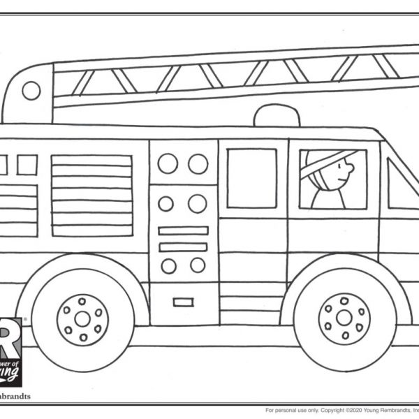 Fire truck coloring page