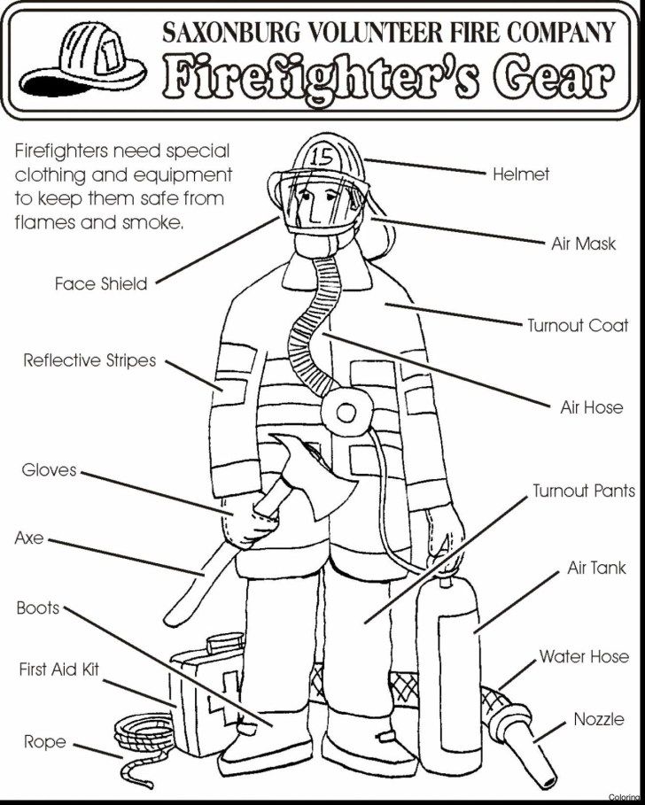 Firefighter coloring pages firefighter coloring pages for preschoolers at getdrawings