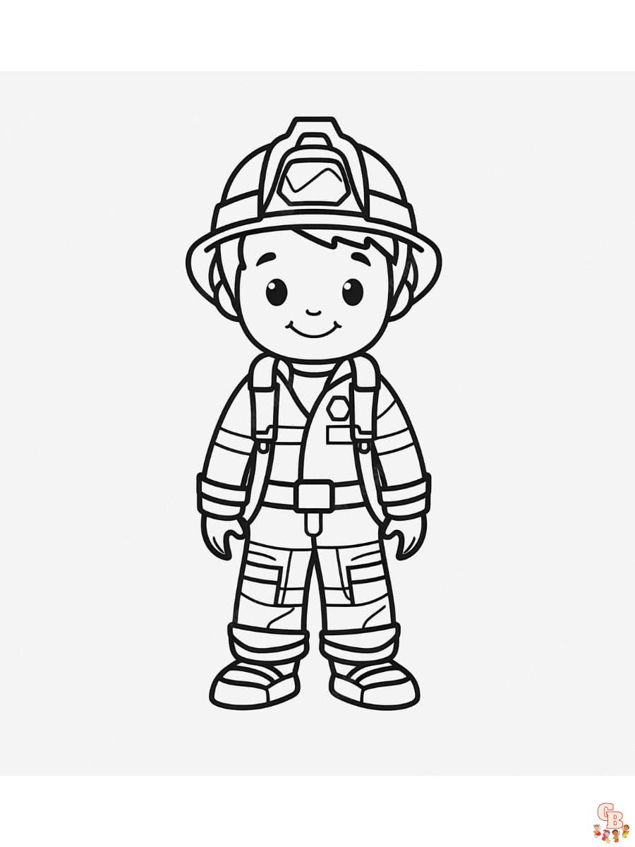Printable fireman coloring pages free for kids and adults