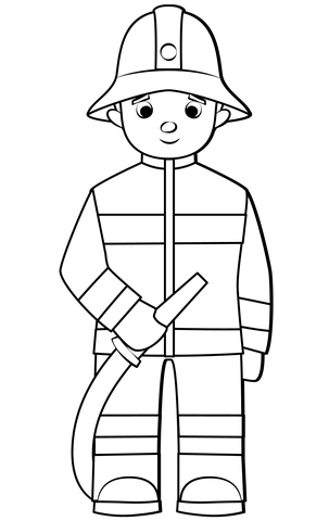 Firefighter coloring page free printable coloring pages