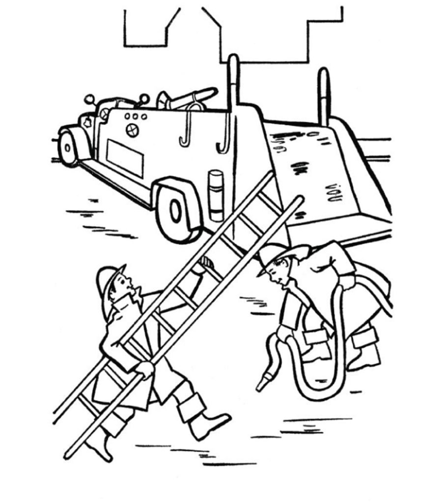 Firefighter coloring pages