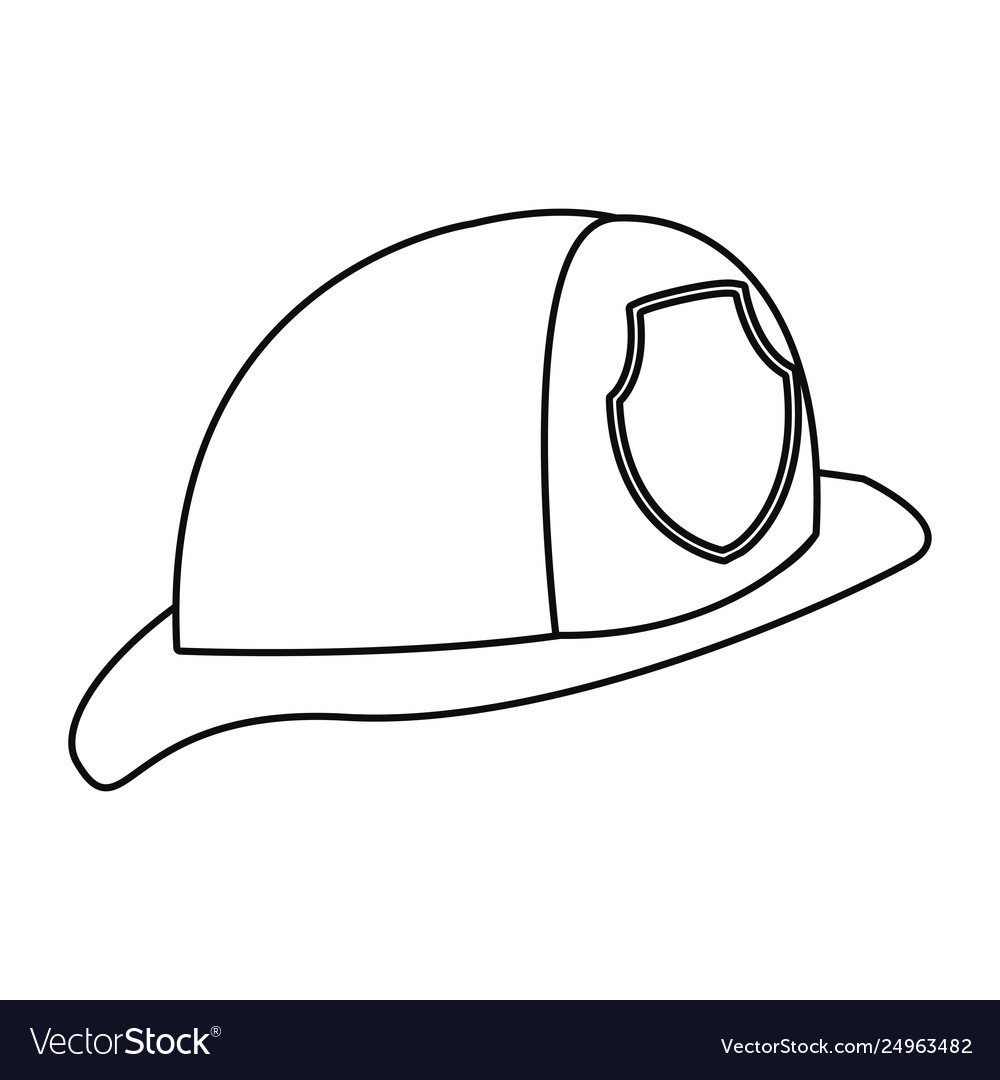 Fireman helmet icon tool royalty free vector image