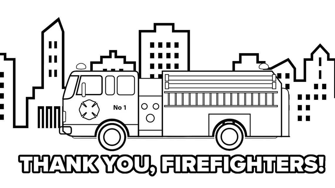 Coloring pages thank you firefighter coloring pages