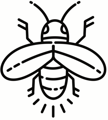 Firefly coloring page free printable coloring pages