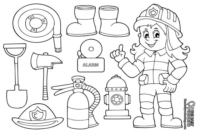 Firefighter coloring pages rfreecoloringpages