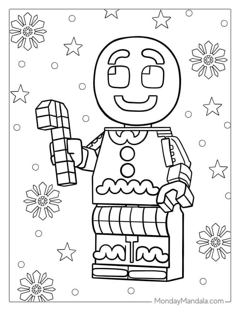 Gingerbread man coloring pages free pdf printables